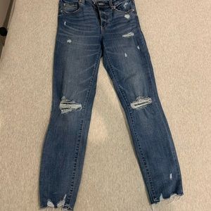 Garage high-waisted skinny jeans